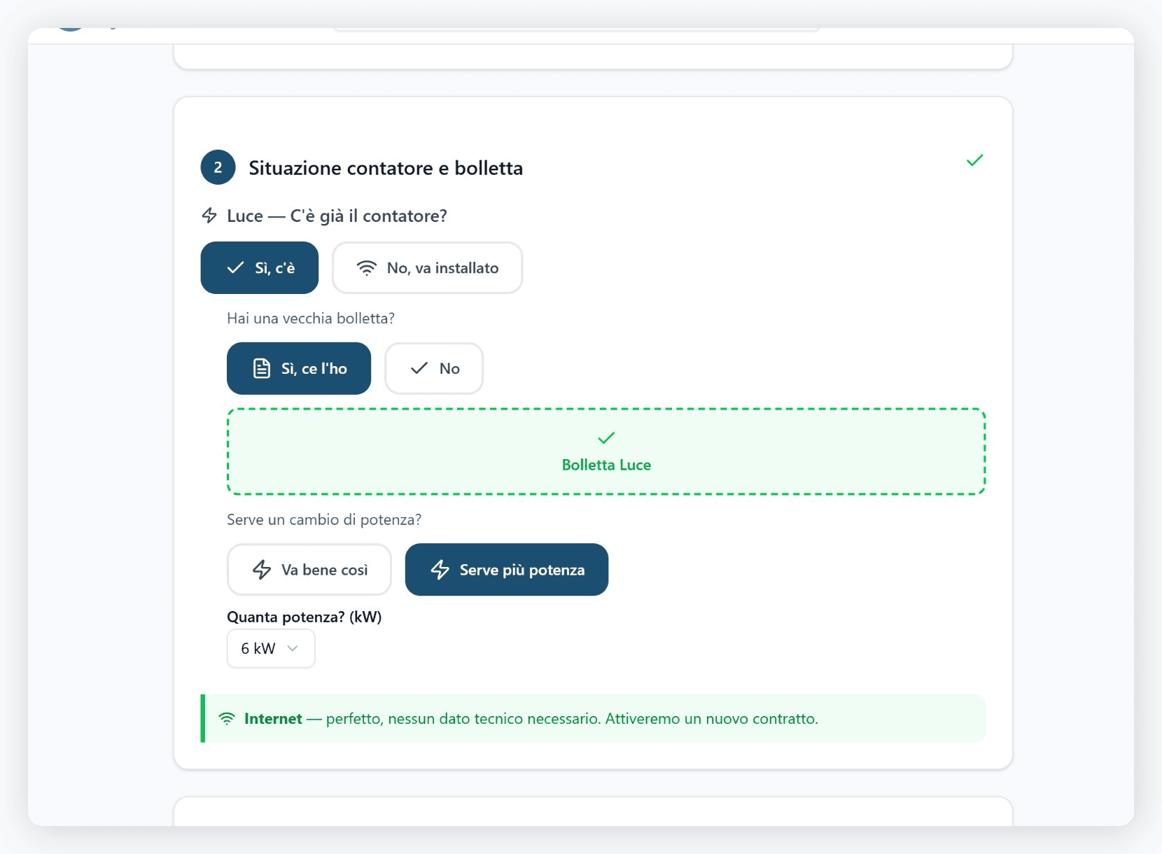 Wizard creazione pratica